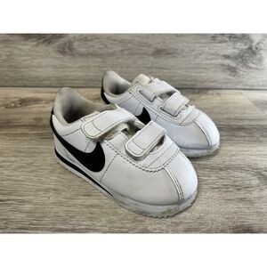 Toddler's Size 7C Nike Cortez Basic Slip On White/Black Shoes Sneaker 904769-102